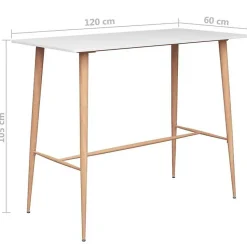 vidaXL Ensemble de Bar 5 pcs Meubles de Pub Ensemble de Comptoir Mobilier de Bar Table et Chaises de Bistrot Maison 3057432