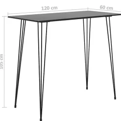 vidaXL Ensemble de Bar 5 pcs Mobilier de Bistrot Meubles de Pub Ensemble de Comptoir Table et Chaises de Bar Restaurant 3057381