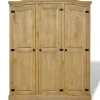vidaXL Garde-robe avec 3 portes Gamme Corona pin mexicain 243733