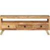 vidaXL Meuble TV 110 x 30 x 40 cm Bois massif de manguier