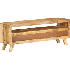 vidaXL Meuble TV 110 x 30 x 40 cm Bois massif de manguier