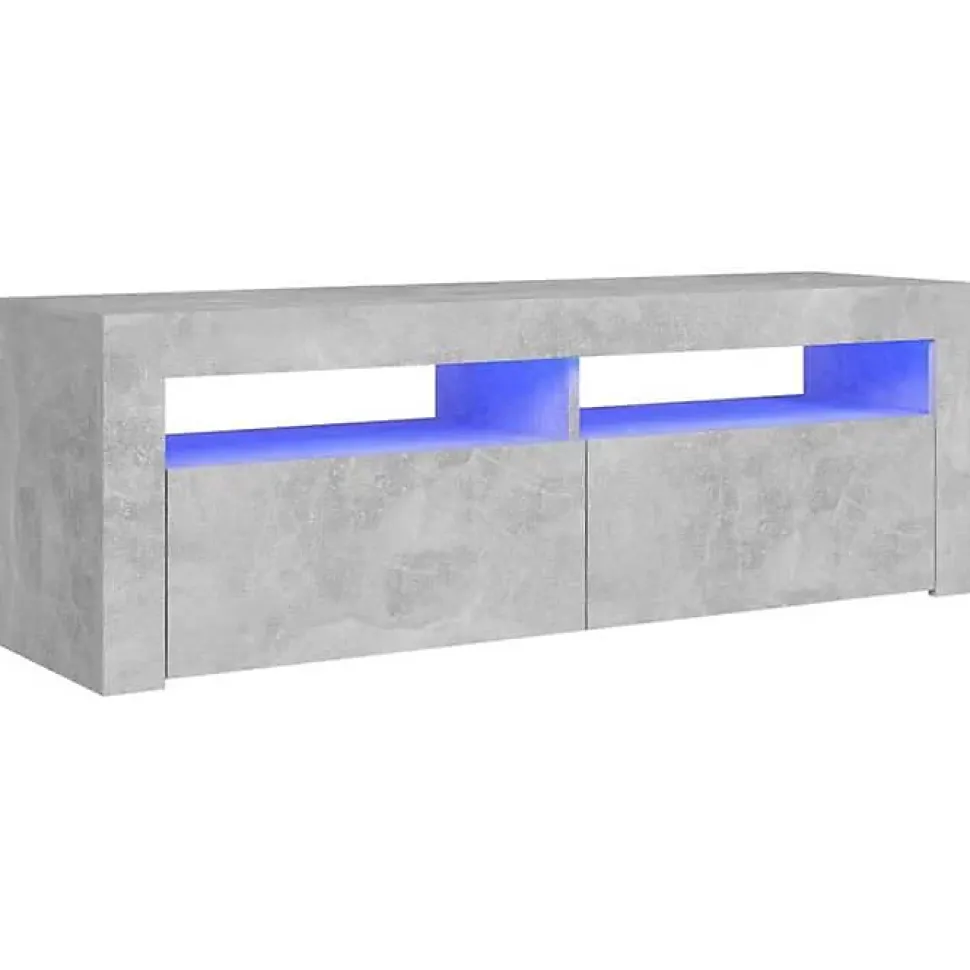 vidaXL Meuble TV avec Lumières LED, Armoire de Télévision, Meuble Télé de Salon, Armoire Basse Salle de Séjour Intérieur, 804314
