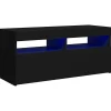 vidaXL Meuble TV avec Lumières LED, Armoire de Télévision, Meuble Télé de Salon, Armoire Basse Salle de Séjour Intérieur, 804383