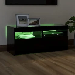 vidaXL Meuble TV avec Lumières LED, Armoire de Télévision, Meuble Télé de Salon, Armoire Basse Salle de Séjour Intérieur, 804383