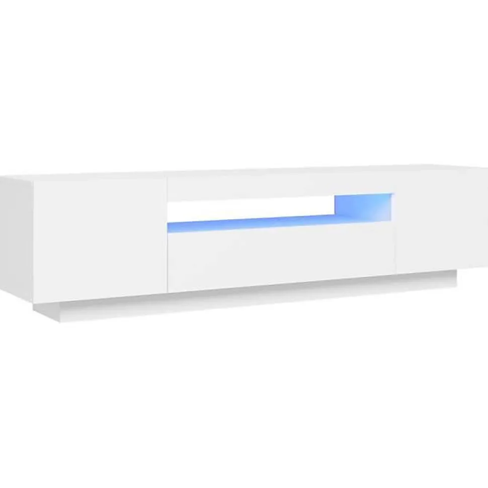 vidaXL Meuble TV avec Lumières LED, Armoire de Télévision, Meuble Télé de Salon, Armoire Basse Salle de Séjour Intérieur, 804427