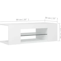 vidaXL Meuble TV avec Lumières LED Armoire Basse Centre de Divertissement Meuble Stéréo Salon Salle de Séjour Maison 804238
