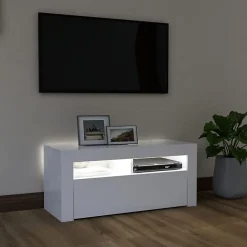 vidaXL Meuble TV avec Lumières LED, Armoire de Télévision, Meuble Télé de Salon, Armoire Basse Salle de Séjour Intérieur, 804319
