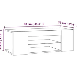 vidaXL Meuble TV avec Lumières LED, Armoire de Télévision, Meuble Télé de Salon, Armoire Basse Salle de Séjour Intérieur, 804241