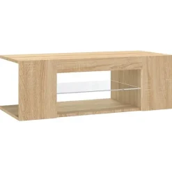 vidaXL Meuble TV avec Lumières LED, Armoire de Télévision, Meuble Télé de Salon, Armoire Basse Salle de Séjour Intérieur, 804241