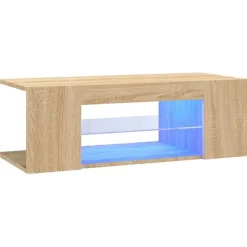 vidaXL Meuble TV avec Lumières LED, Armoire de Télévision, Meuble Télé de Salon, Armoire Basse Salle de Séjour Intérieur, 804241