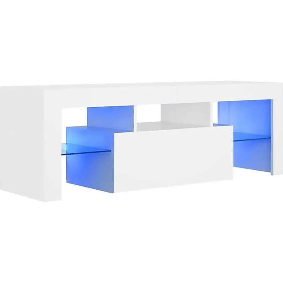 vidaXL Meuble TV avec Lumières LED, Armoire de Télévision, Meuble Télé de Salon, Armoire Basse Salle de Séjour Intérieur, 804346