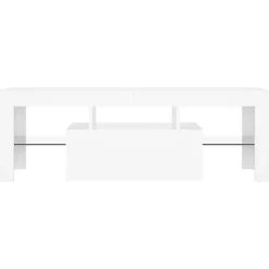 vidaXL Meuble TV avec Lumières LED, Armoire de Télévision, Meuble Télé de Salon, Armoire Basse Salle de Séjour Intérieur, 804346