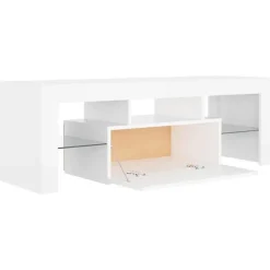 vidaXL Meuble TV avec Lumières LED, Armoire de Télévision, Meuble Télé de Salon, Armoire Basse Salle de Séjour Intérieur, 804346