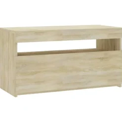 vidaXL Meuble TV avec Lumières LED Centre de Divertissement Meuble Média Armoire Stéréo Meuble de Salle de Séjour Intérieur 804397