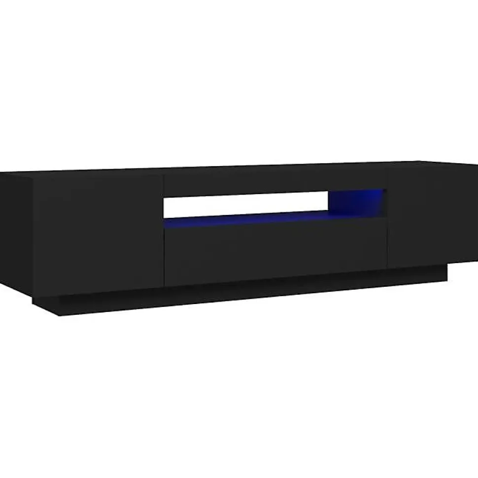 vidaXL Meuble TV avec Lumières LED, Armoire de Télévision, Meuble Télé de Salon, Armoire Basse Salle de Séjour Intérieur, 804428