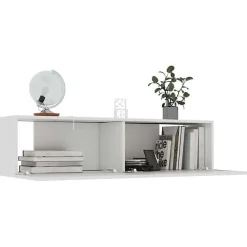 vidaXL Meuble TV Blanc 120x30x30 cm Aggloméré