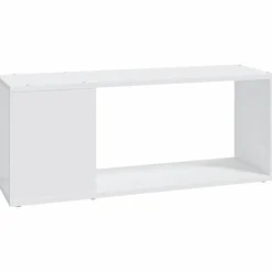 vidaXL Meuble TV Blanc 80x24x32 cm Aggloméré