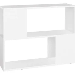 vidaXL Meuble TV Blanc 80x24x63 cm Aggloméré