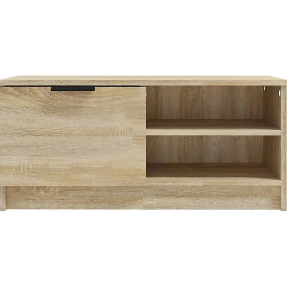 vidaXL Meuble TV Chêne sonoma 80x35x36,5 cm Bois d'ingénierie 811472
