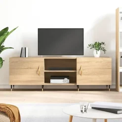 vidaXL Meuble TV chêne sonoma 150x30x50 cm bois d'ingénierie 829079