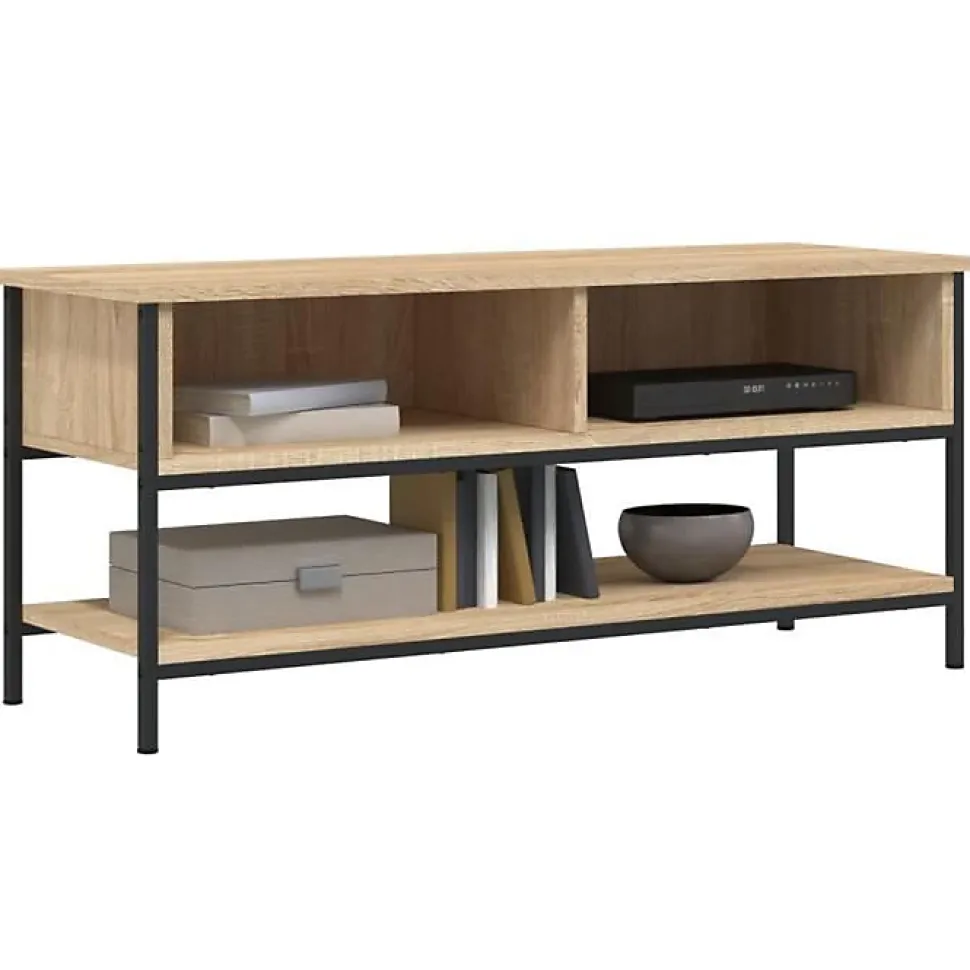 vidaXL Meuble TV chêne sonoma 100x35x45 cm bois d'ingénierie 832784