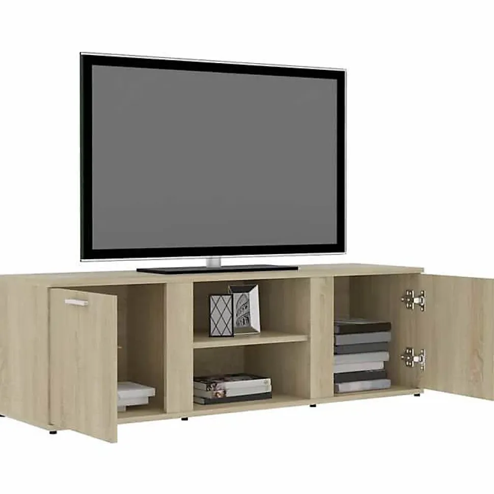 vidaXL Meuble TV Chêne sonoma 120x34x37 cm Aggloméré