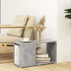 vidaXL Meuble TV Gris béton 60x24x32 cm Aggloméré
