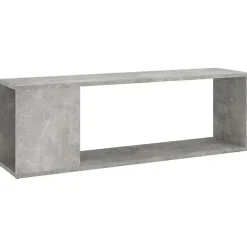 vidaXL Meuble TV Gris béton 100x24x32 cm Aggloméré