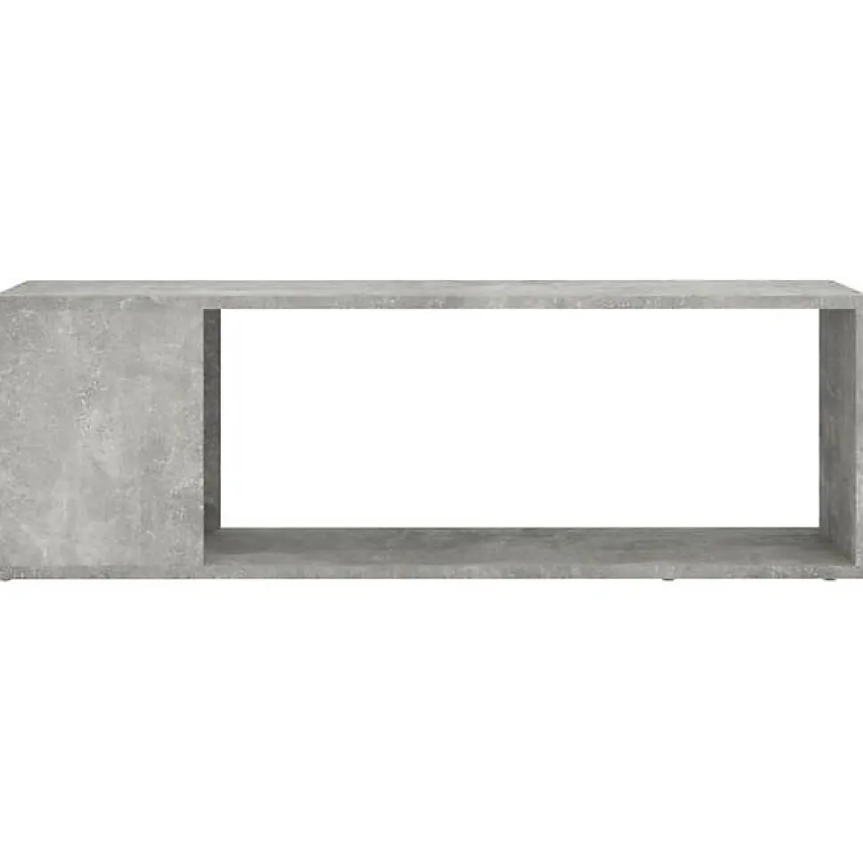 vidaXL Meuble TV Gris béton 100x24x32 cm Aggloméré