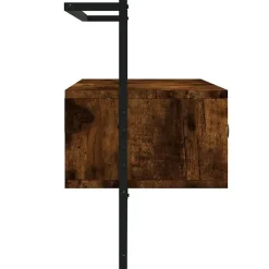 vidaXL Meuble TV mural chêne fumé 100,5x30x51 cm bois d'ingénierie 833460