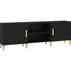 vidaXL Meuble TV Noir 150x30x50 cm Bois d'ingénierie 812619