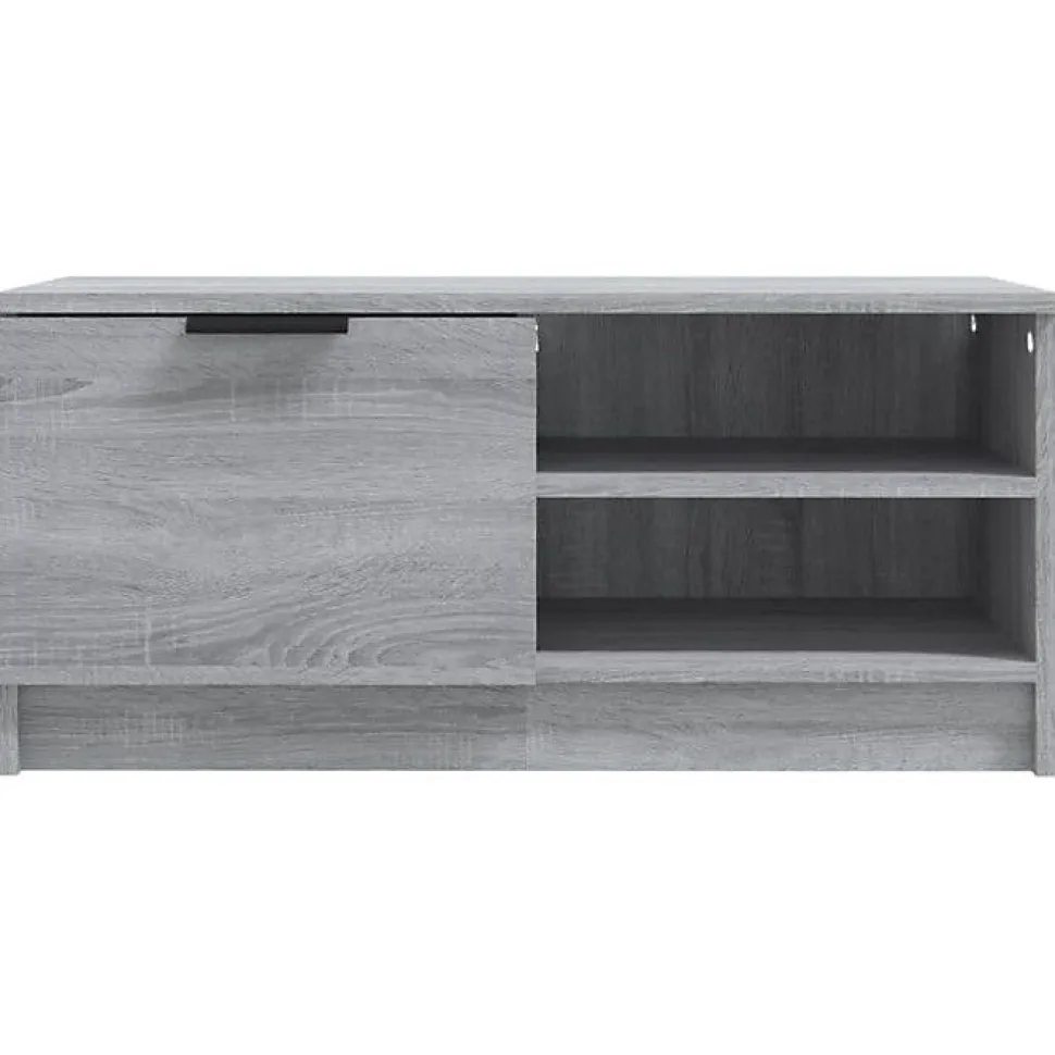 vidaXL Meuble TV Sonoma gris 80x35x36,5 cm Bois d'ingénierie 817119