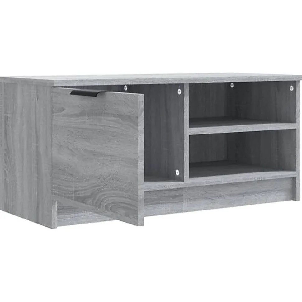 vidaXL Meuble TV Sonoma gris 80x35x36,5 cm Bois d'ingénierie 817119