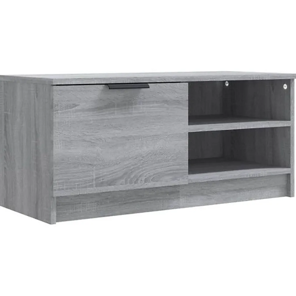 vidaXL Meuble TV Sonoma gris 80x35x36,5 cm Bois d'ingénierie 817119