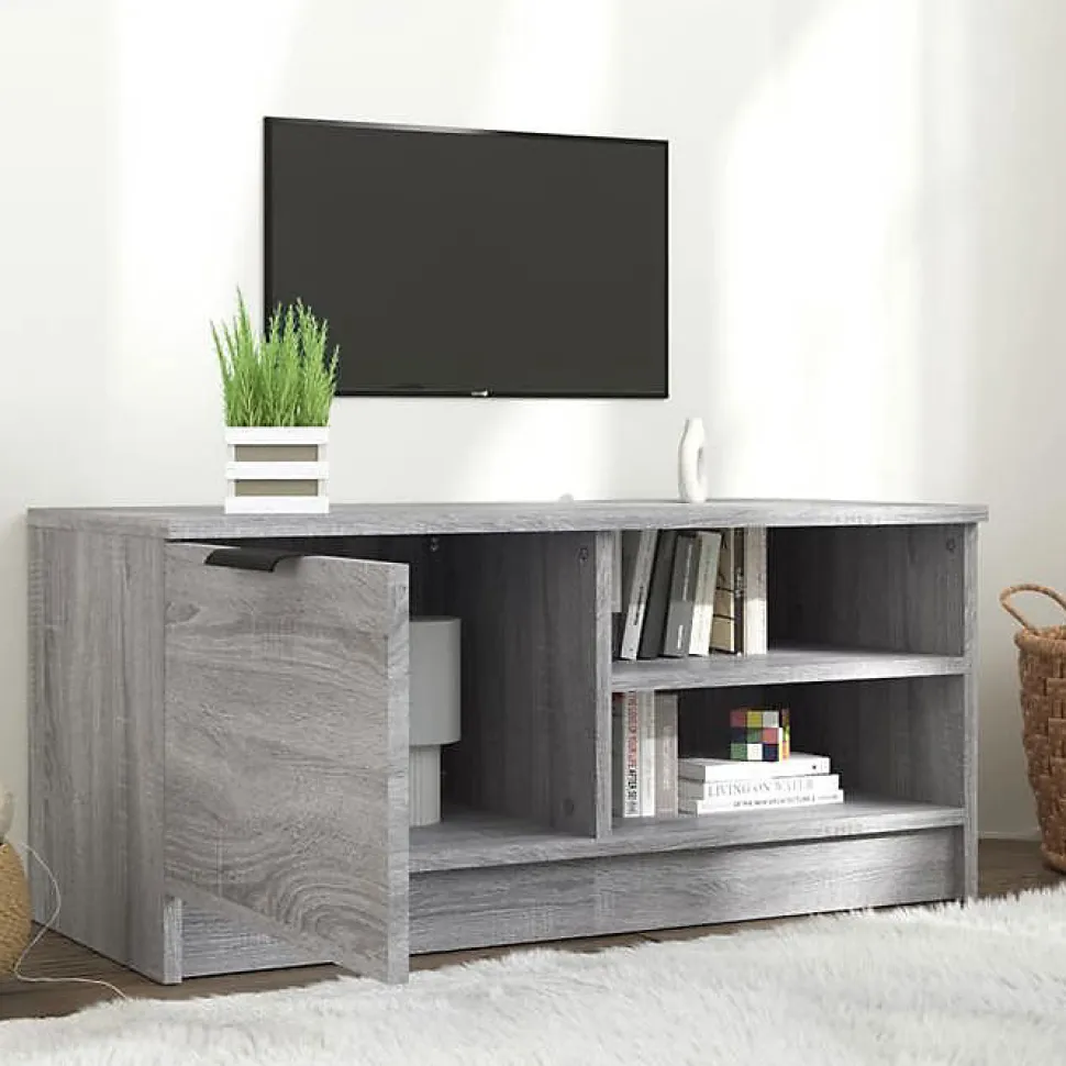 vidaXL Meuble TV Sonoma gris 80x35x36,5 cm Bois d'ingénierie 817119