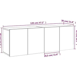 vidaXL Meubles TV muraux 2 pcs chêne sonoma 60x30x41 cm 836943