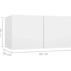 vidaXL Meubles TV suspendus 3 pcs Blanc 60x30x30 cm