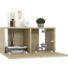 vidaXL Meubles TV suspendus 3 pcs Chêne sonoma 60x30x30 cm