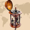 vidaXL Support de vin sous forme de globe Bois d'eucalyptus 60774