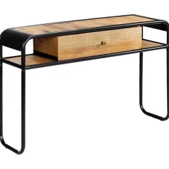 vidaXL Table console 118 x 30 x 75 cm Bois de manguier massif
