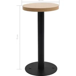 vidaXL Table de bistro Marron clair 40 cm MDF