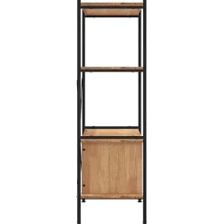VidaXL étagère à 4 niveaux armoire 80x40x130cm Acier bois d'ingénierie 336353