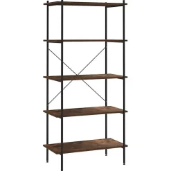 VidaXL étagère à 5 niveaux noir et naturel 80x40x163 cm 336349
