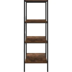 VidaXL étagère à 4 niveaux noir et naturel 80x40x130 cm 336345