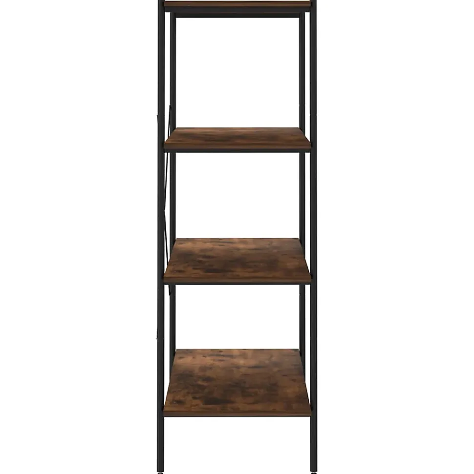 VidaXL étagère à 4 niveaux noir et naturel 80x40x130 cm 336345