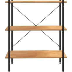 VidaXL étagère à 3 niveaux Noir et chêne 80x40x92 cm 336340