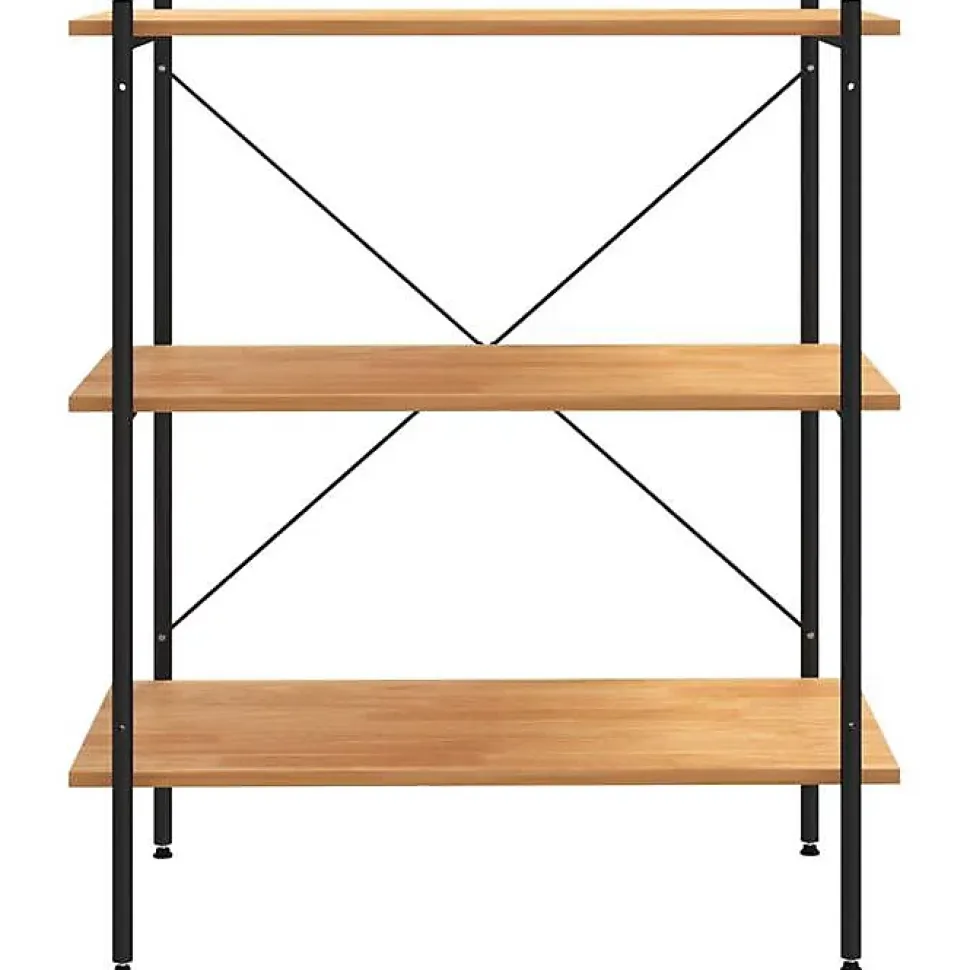 VidaXL étagère à 3 niveaux Noir et chêne 80x40x92 cm 336340