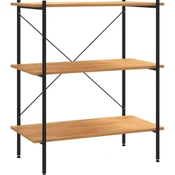 VidaXL étagère à 3 niveaux Noir et chêne 80x40x92 cm 336340