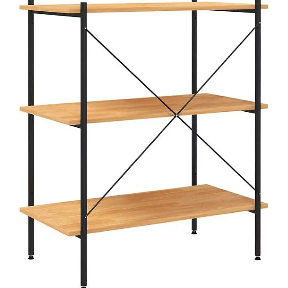 VidaXL étagère à 3 niveaux Noir et chêne 80x40x92 cm 336340