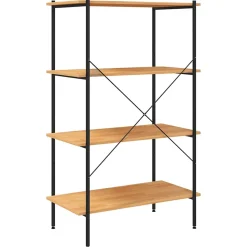 VidaXL étagère à 4 niveaux Noir et chêne 80x40x130 cm 336344